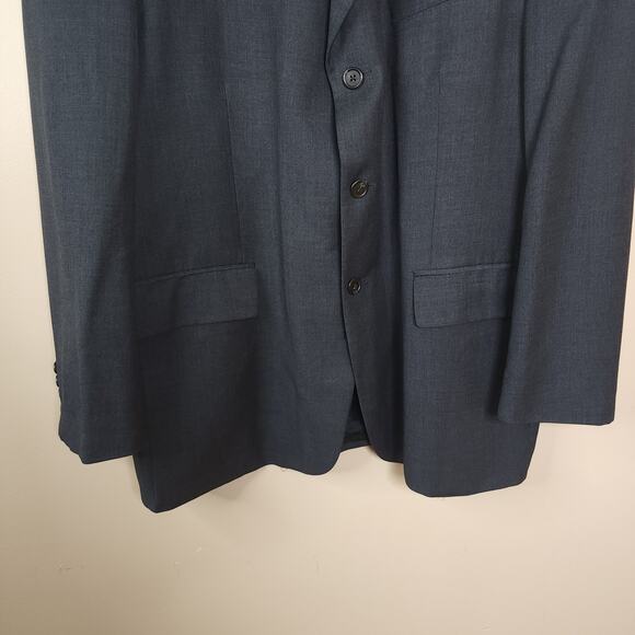 Chaps Wool Blend Three Button Blazer in Navy Size 48R - Picture 4 of 9